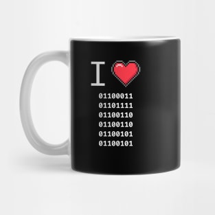 "I Love Coding" Binary Long Mug